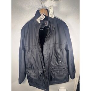 New w/tMichael Kors Black Jacket Medium Removable Liner Zip Pockets Men's Coat